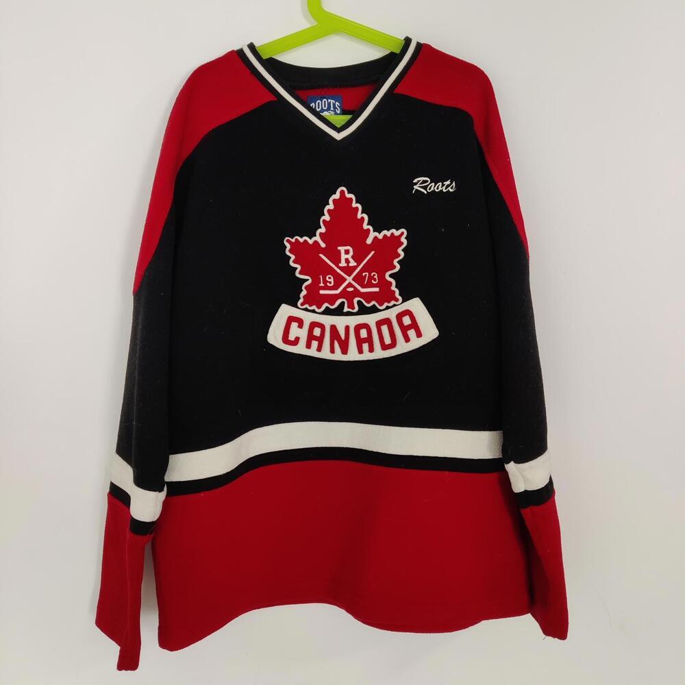 Roots Canada Hockey Fleece Top Kid's Size XXL Gorpcore